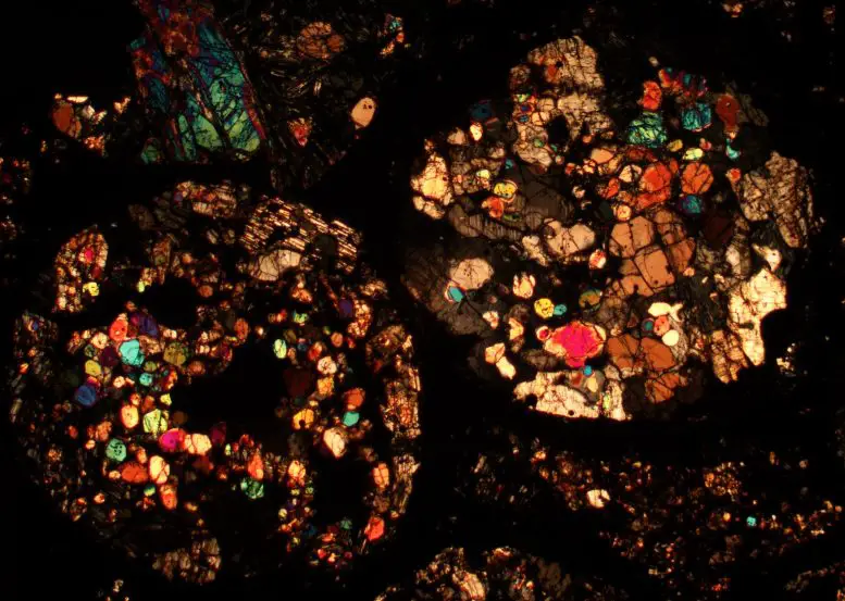 Meteorite Minerals Under Microscope